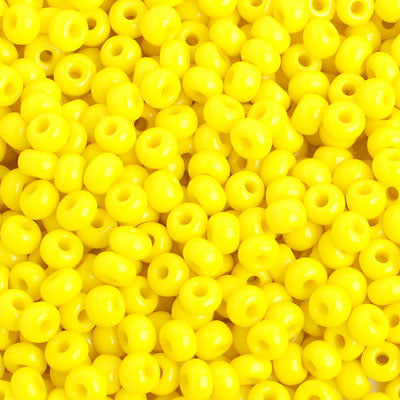 Perlas de semilla checas/perlas de poni 6/0 opacas de color amarillo limón, 500 g