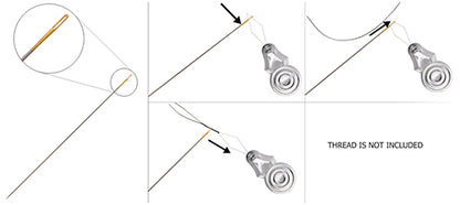 Sharps Gold Eye Beading Needle W/threader Size 12