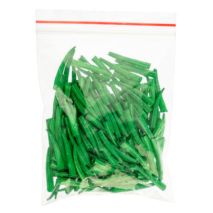 Dentalium Shell Ridged 30g/apx.100pcs 0.5in to 1in Green Oil Painted/water Resistant