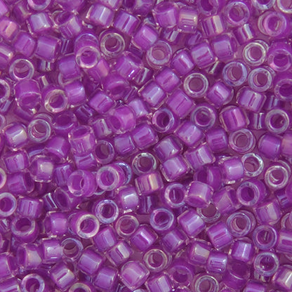 MIYUKI DELICA 11/0 LILAC AB LINED-DYED DB-73