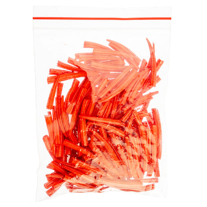 Dentalium Shell Ridged 30g/apx.100pcs 0.5in to 1in Orange Oil Painted/water Resistant