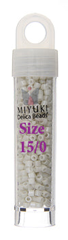 MIYUKI DELICA 15/0 RD ALABASTER OPAQUE GLAZED LUSTER DB-221