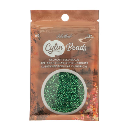 CYLIN BEAD 11/0 25G BAG EMERALD S/L