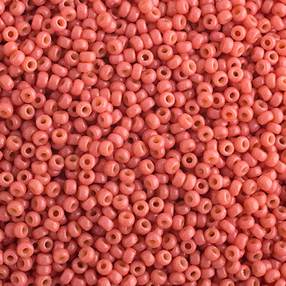 MIYUKI SEED BEAD 11/0 DARK SALMON PINK OPAQUE DURACOAT