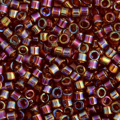 MIYUKI DELICA 11/0 AMBER TRANSPARENT AB DB-170