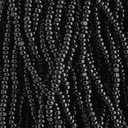 CZECH SEED BEADS 15/0 CUT APX100G OPAQUE BLACK