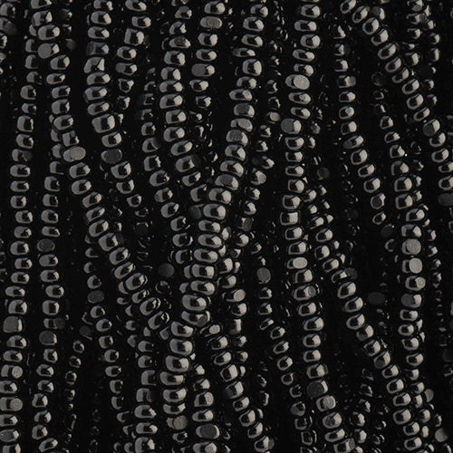 CZECH SEED BEADS 15/0 CUT APX100G OPAQUE BLACK