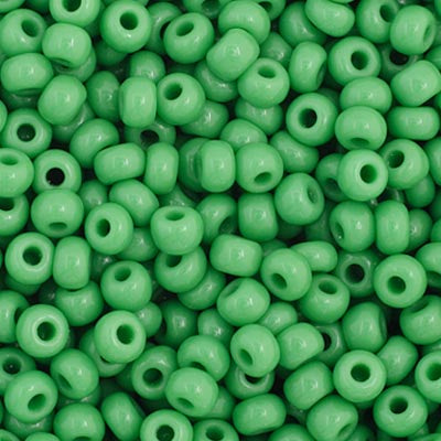 CZECH SEED BEAD 11/0 OPAQUE MEDIUM GREEN