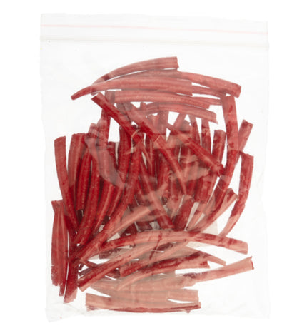 Dentalium Shell Smooth 25g 1in to 1.5in Red Oil Painted/water Resistant