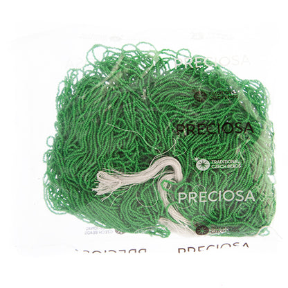 CZECH SEED BEADS 15/0 CUT APX100G OPAQUE MEDIUM GREEN