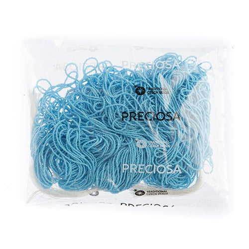 CZECH SEED BEADS 15/0 CUT APX100G OPAQUE LIGHT BLUE LUSTER