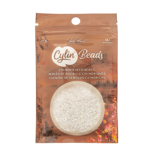 CYLIN BEAD 11/0 25G BAG WHITE PEARL LUSTER