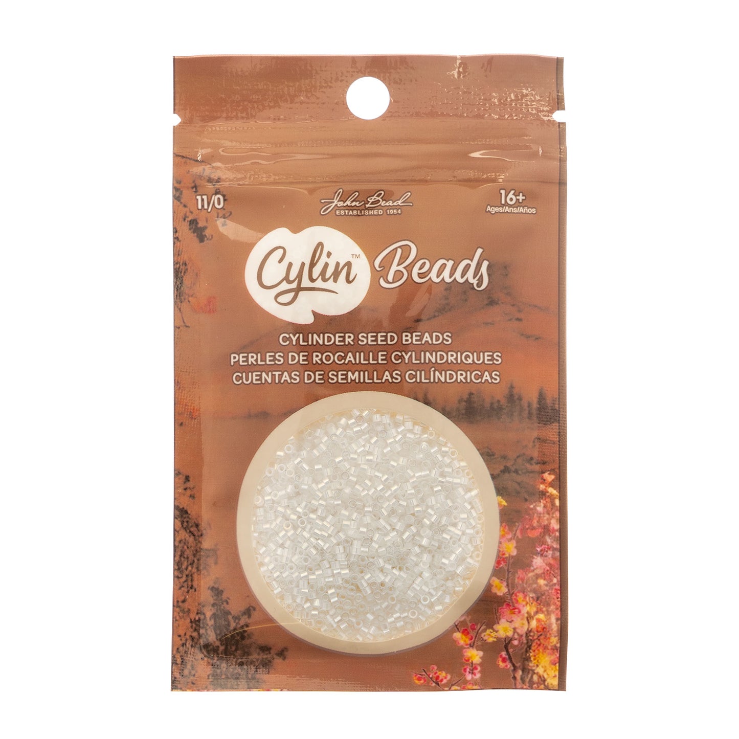 CYLIN BEAD 11/0 25G BAG OFF WHITE AB