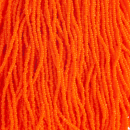 CZECH SEED BEADS 15/0 CUT APX100G OPAQUE ORANGE