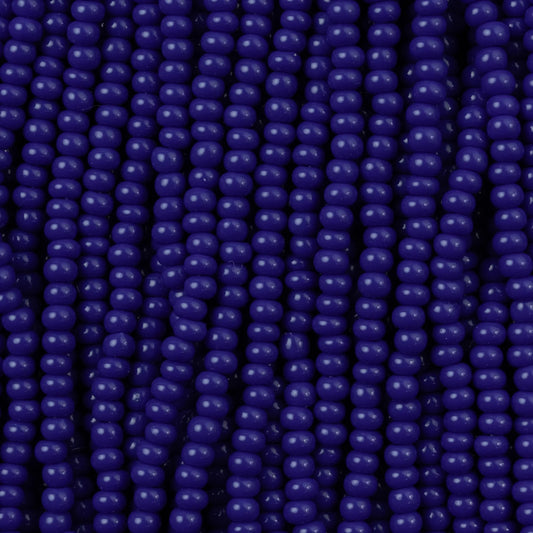 Czech Seed Beads, 11/0 – Opaque Royal Blue (strung)