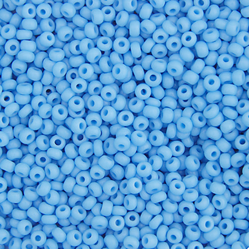 Czech Seed Bead Apx 22g Vial 10/0 Opaque Light Blue