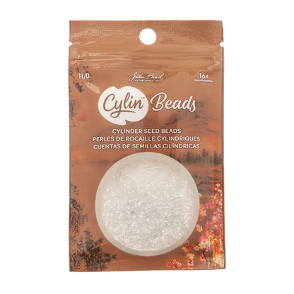 CYLIN BEAD 11/0 25G BAG WHITE OPAL AB
