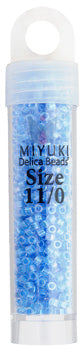 MIYUKI DELICA 11/0 LIGHT BLUE AB LINED-DYED DB-76