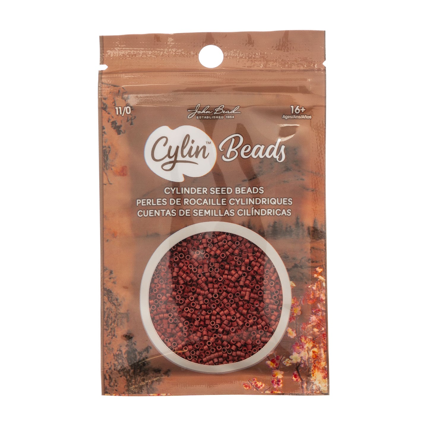 CYLIN BEAD 11/0 25G BAG DARK RED MAROON METALLIC MATTE
