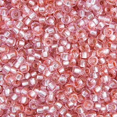 Czech Seed Bead Apx 22g Vial 10/0 Transparent Pink Mix S/l