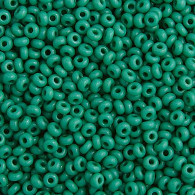 Czech Seed Bead Apx 22g Vial 10/0 Opaque Dark Green
