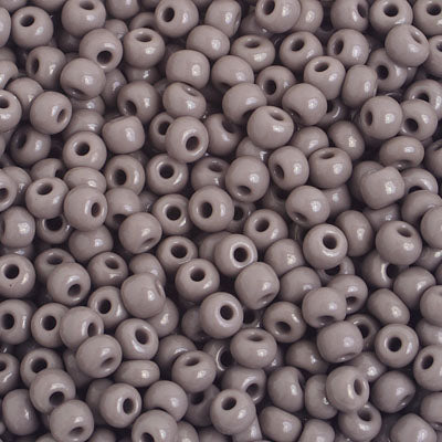 Czech Seed Bead/Pony Bead 6/0 Opaque Grey 500G