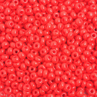 Perlas de semilla checas/perlas de poni 6/0, color rojo claro opaco, 500 g