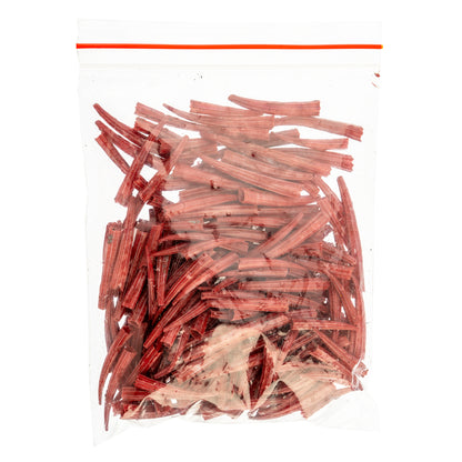Dentalium Shell Ridged 30g/apx.100pcs 0.5in to 1in Red Oil Painted/water Resistant