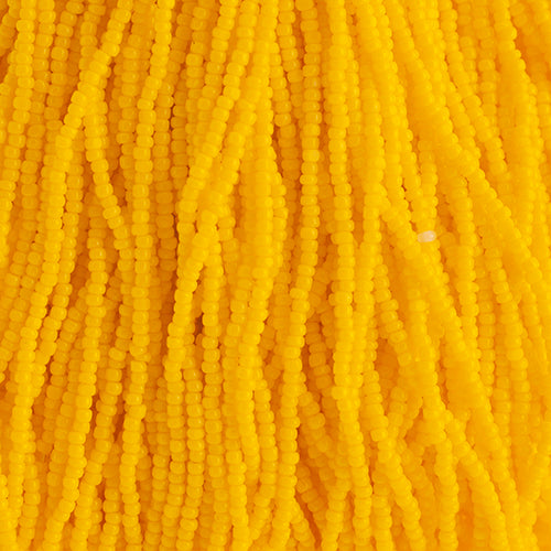 CZECH SEED BEADS 15/0 CUT APX100G OPAQUE GOLD YELLOW