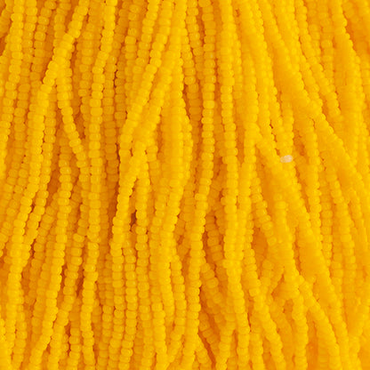 CZECH SEED BEADS 15/0 CUT APX100G OPAQUE GOLD YELLOW