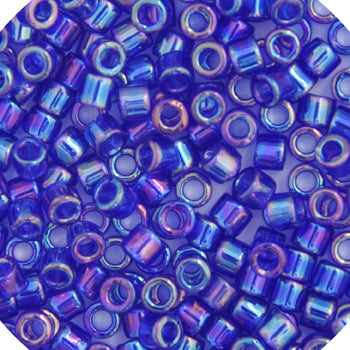 Miyuki Delica 15/0 Rd Cobalt Blue Transparent Ab Db-178