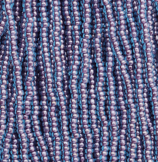 Czech Seed Beads, 11/0 – Colourlined Aqua Red Lined (strung)