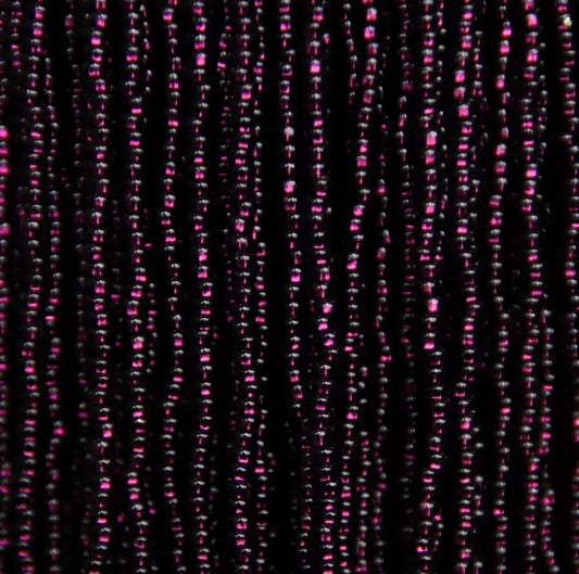 Czech Seed Beads, 11/0 – Silverlined Dark Amethyst Square Hole (strung)