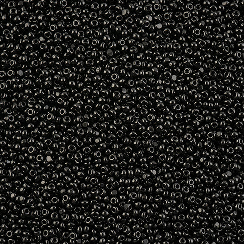 CZECH SEED BEAD 11/0 CUT OPAQUE BLACK