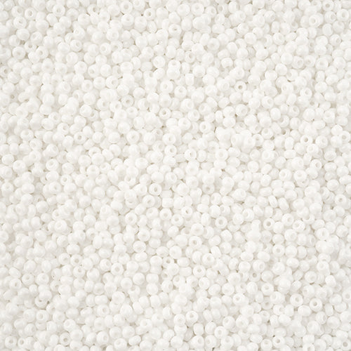 CZECH SEED BEAD 11/0 CUT OPAQUE CHALK WHITE