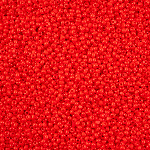 CZECH SEED BEAD 11/0 CUT OPAQUE LIGHT RED