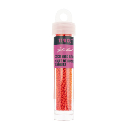 CZECH SEED BEAD 11/0 CUT OPAQUE LIGHT RED