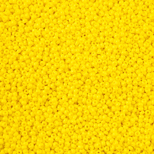 CZECH SEED BEAD 11/0 CUT OPAQUE LEMON YELLOW