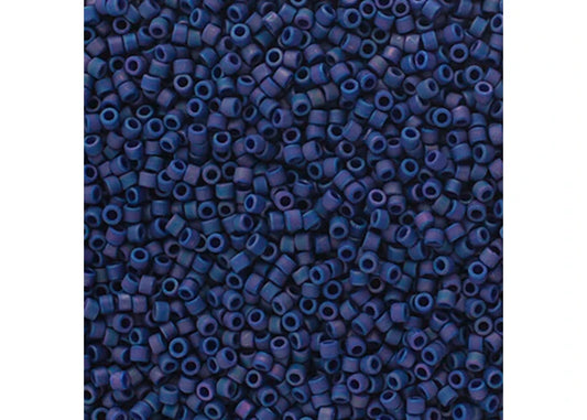 Miyuki Delica 11/0 Frosted Glazed Rainbow Blue Indigo Db-2319
