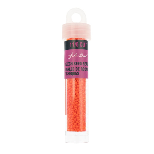 Czech Seed Beads 11/0 Cut Opaque Orange
