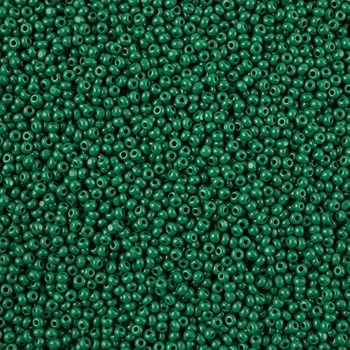 Czech Seed Beads 11/0 Cut Opaque Medium Dark Green