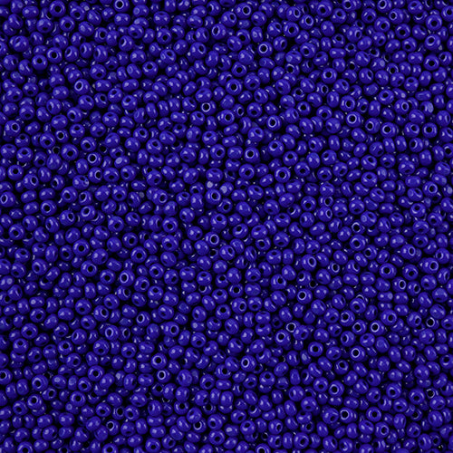 CZECH SEED BEADS 11/0 CUT OPAQUE ROYAL BLUE