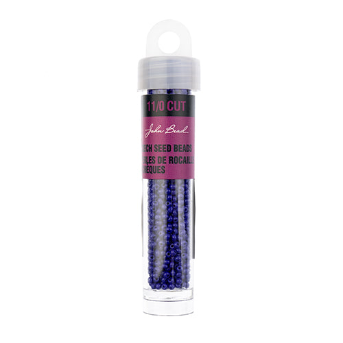 CZECH SEED BEADS 11/0 CUT OPAQUE ROYAL BLUE