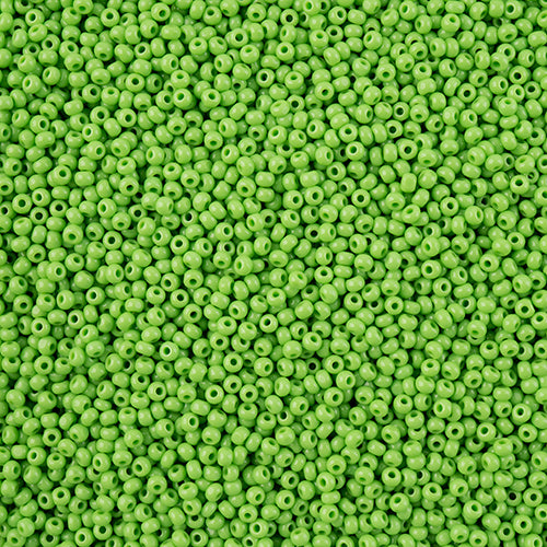Czech Seed Beads 11/0 Cut Opaque Light Green