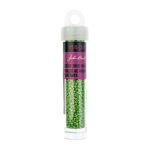 Czech Seed Beads 11/0 Cut Opaque Light Green