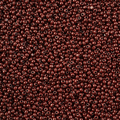CZECH SEED BEADS 11/0 CUT OPAQUE DARK BROWN