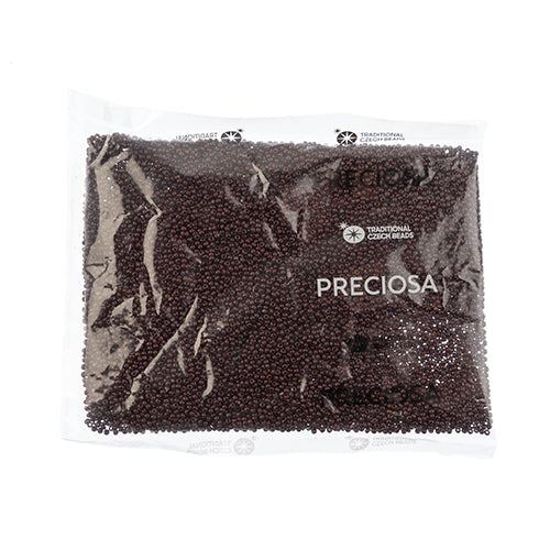 CZECH SEED BEADS 11/0 CUT OPAQUE DARK BROWN