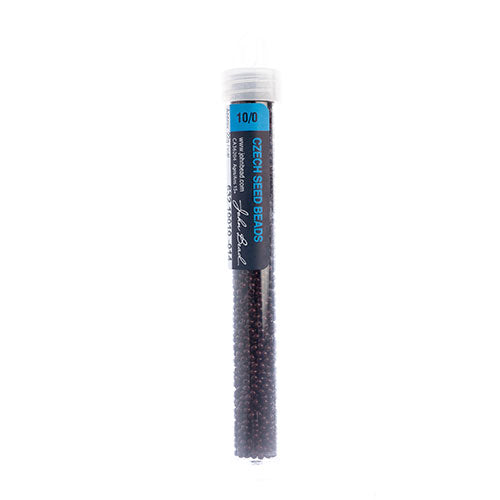 Czech Seed Bead Apx 22g Vial 10/0 Opaque Dark Brown