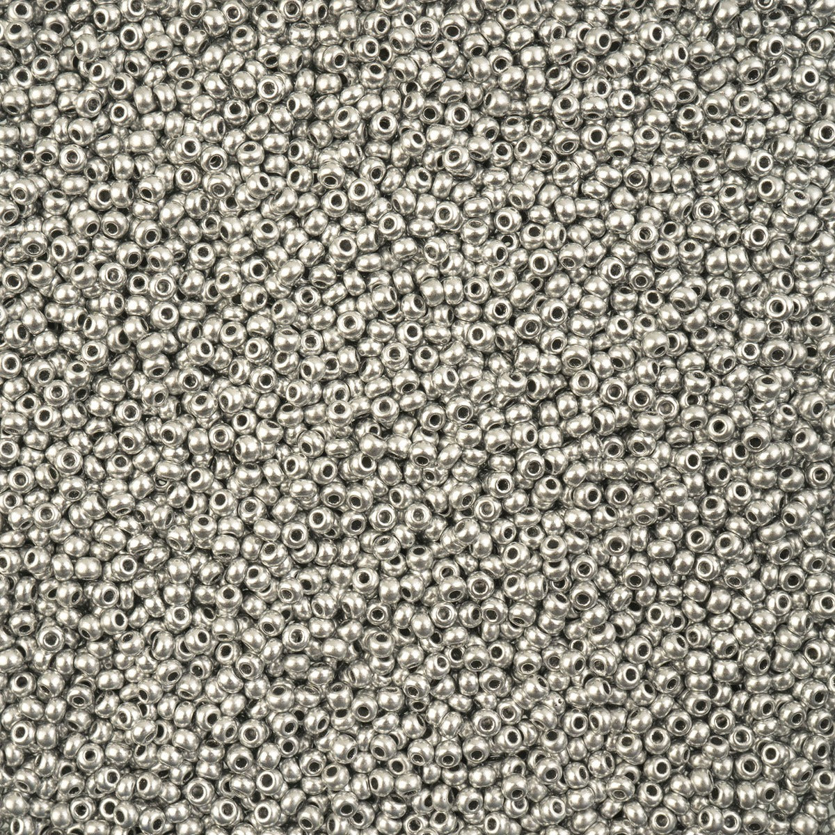 Czech Seed Bead Apx. 22g Vial 10/0 Metallic Silver