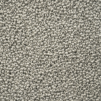Czech Seed Bead Apx. 22g Vial 10/0 Metallic Silver